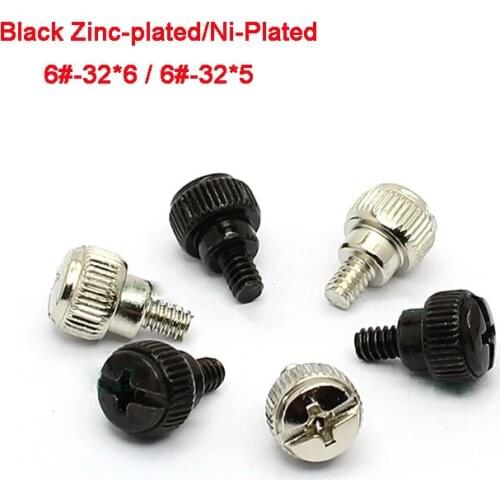 20Pcs/ lot American Standard Fixing Cabinet Cylinder Head Knurling Bolts Phillips Hand Screws Step Adjustment Manual Screw 6#-32