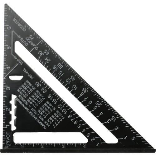 2020 Aluminum Alloy 7 Inch Triangle Ruler DIY Woodworking Angle Protractor Gauge Home Builders Manufacturers Measuring Tools