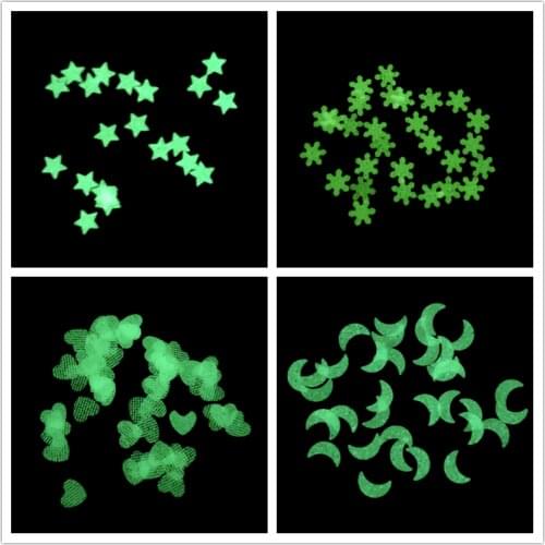 30g Star Moon Luminous Loose Sequins Glitter Paillettes For DIY Nail Craft,Craft Making, Wedding Decoration confetti Wholesale