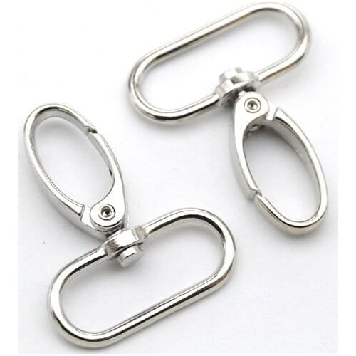 30pcs/lot 31.5mm 1.25inch silver nickle Alloy Swivel Clasps Snap Key Hooks DIY Key Chain Ring Free Shipping HK-012