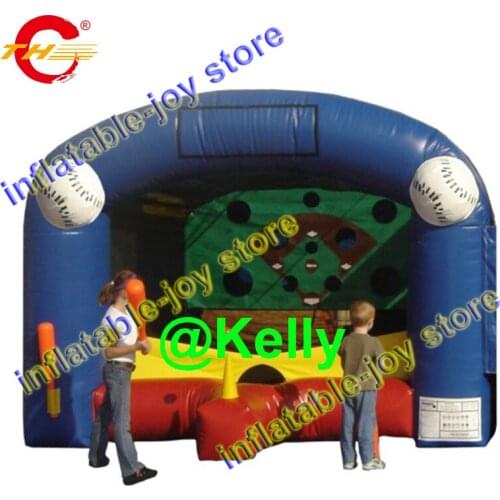5x4x4mH free shipping inflatable golf ball shooting game, inflatable tossing game, inflatable baseball shooting carnival game