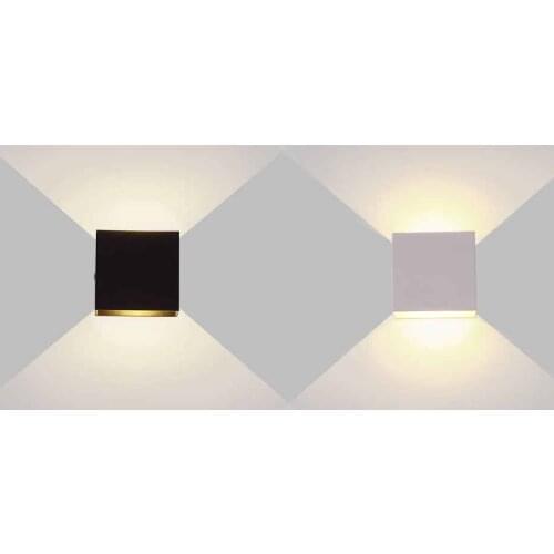 6W 12W lampada LED Aluminium wall light rail project Square lamp bedside room bedroom decor arts