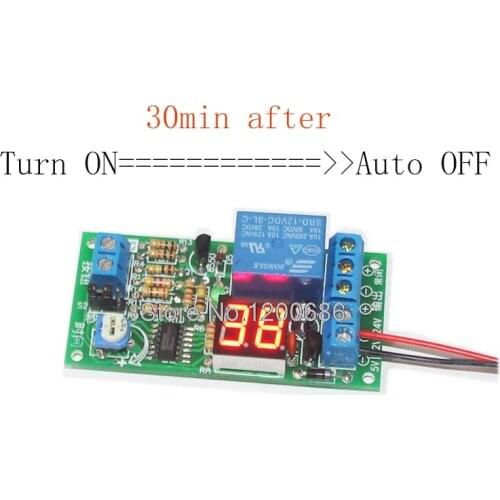 Auto Turn off switch timer relay DC 12V Delay Time Switch Timer Control Relay 10S 30S 1MIN 5MIN 10min 30min timer switch