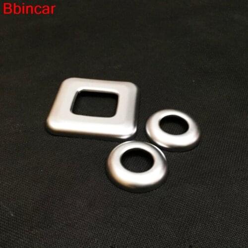 Bbincar Auto Seat Pillow Sequin Internal Seat Adjustable Button Cover Trim Car ABS Chrome Matte Plastic 3pcs For Ford Edge 2015