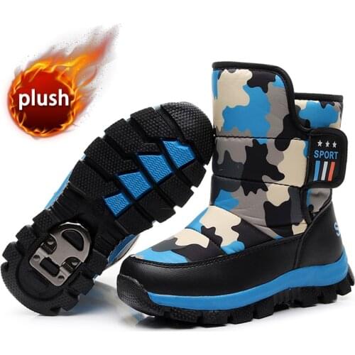 Children Boots Boys Snow Boots Girls Waterproof Children Shoes For Boys winter warm baby shoes Students Fashion Child Shoes Kids