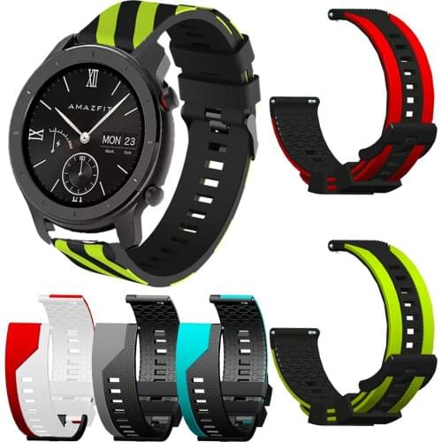 For Samsung galaxy watch Active 2 40 44 Bracelet Wristband Silicone 20mm Smart watch band for Huami Amazfit GTR 42/Bip/GTS 2