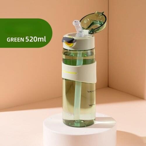 New 520ml Water Bottle with Straw Outdoor Water Bottle Healthy Travel Drinkware Sports Shaker Cute Kids Baby Adults Waterbottle