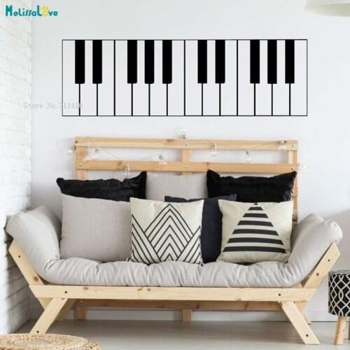 Custom Color Piano Wall Sticker Exquisite Life Home Décor Vinyl Self-adhesive Murals Living Room Bedroom YT3919