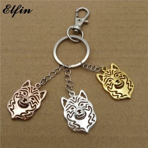 Elfin Trendy Shiba Inu Key Chains Gold Color Silver Color Animal Pet Memorial Jewellery Dog Key Rings