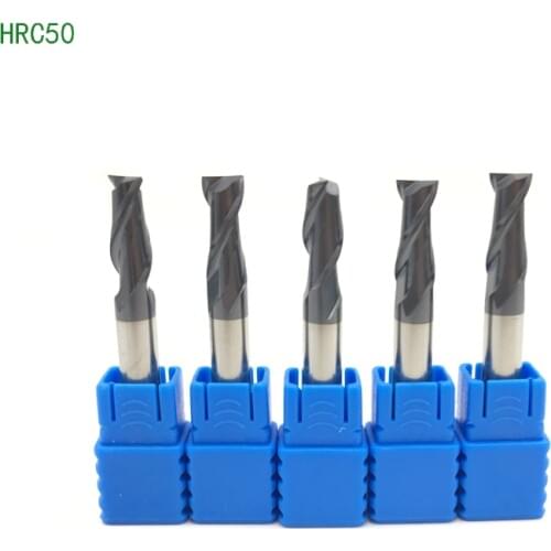 Milling Cutter Alloy Coating Tungsten Steel Tool Cnc Maching 2 Blade Endmills Top Milling Cutter HRC50 Machine Tools