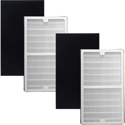 IAF-H-100C Air Purifier Filter C for Idylis IAP-10-200, IAP-10-280 - 2 HEPA Filters & 2 Carbon Filters