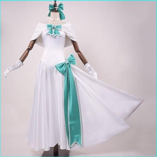 Game Fate Grand Arturia Costume Saber Cosplay Uniform White Dress FGO 2nd Anniversary Fancy Halloween Cosplay Costumes