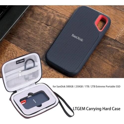 LTGEM Hard Case for SanDisk 500GB / 250GB / 1TB / 2TB Extreme Portable SSD (SDSSDE60) - Travel Protective Carrying Case