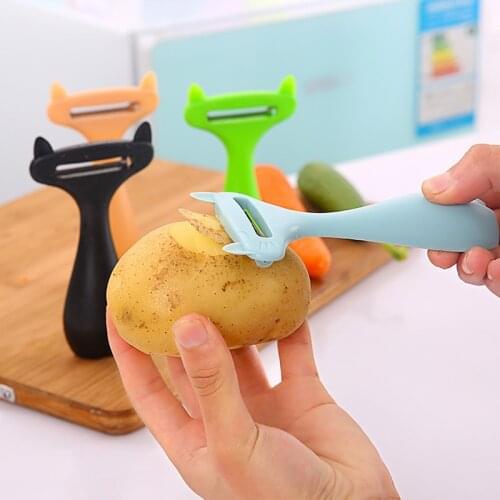 Multi-function Cat Shaped Vegetable Peeler Fruit Trio Grater for Cocktails Carrot Potato Julienne Cutter Kitchen Tool Accessorie