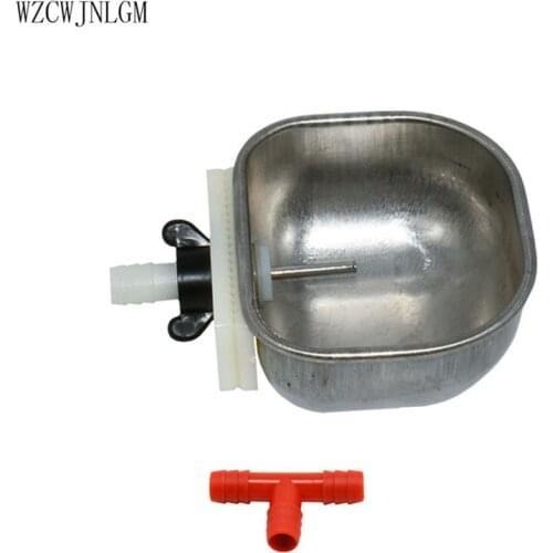 Multi-function Rabbit Automatic Drinker Water Feeder Fix Bowl Stainless Steel T Joint Equipment Feeding Food Dispenser 40pcs