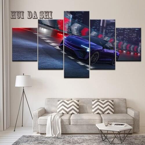 Modular HD Canvas Painting Frame Printed Wall Art Picture 5 Panel Sports Car Poster Living Room Modern Cuadros Home Decor