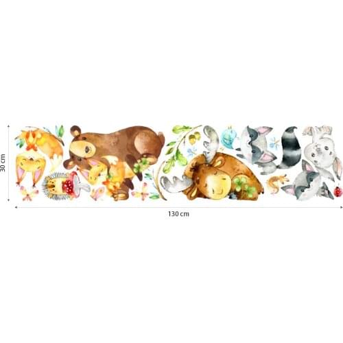 UVB00603 kids bedroom baby nursery room bedroom wall decoration wall stickers bear reindeer rabbit hedgehog raccoon