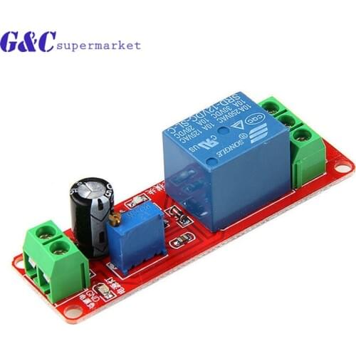 NE555 Trigger Timer Switch Delay Connect Module Adjustable Time Delay Relay DC 12V 10A 0-10 Seconds With LED Indicator Board