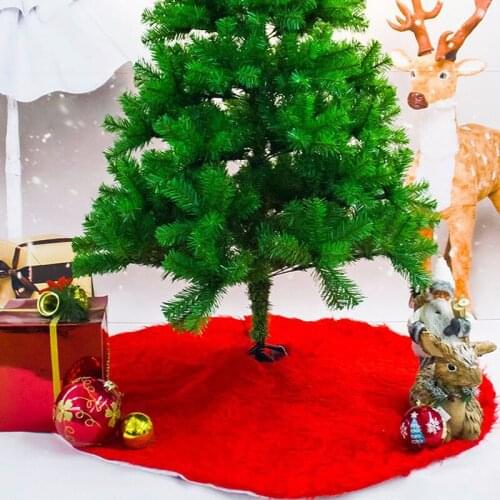 Plush Christmas tree skirt Christmas tree bottom decoration 90cm/120cm nonwoven Christmas tree skirt Home new year decorations