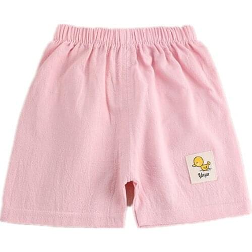New Toddler Short Pants Boys Girls Summer Cotton Linen Solid Breathable Cool Infants Clothes Kids 1 2 3 4 5 Years Costume