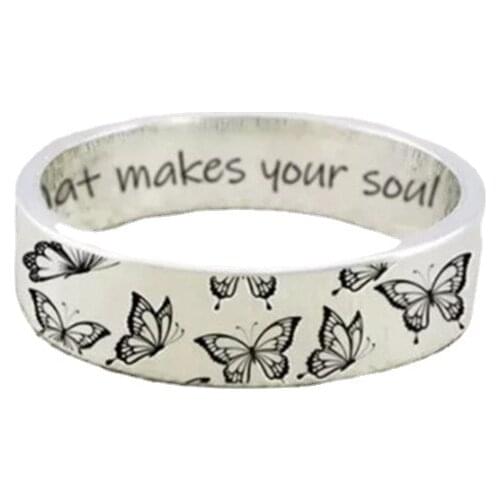 New Vintage Butterfly Rings For Women Men Bohemian Delicate Handmade Carved Ring Engagement Wedding Jewelry Gift Sets