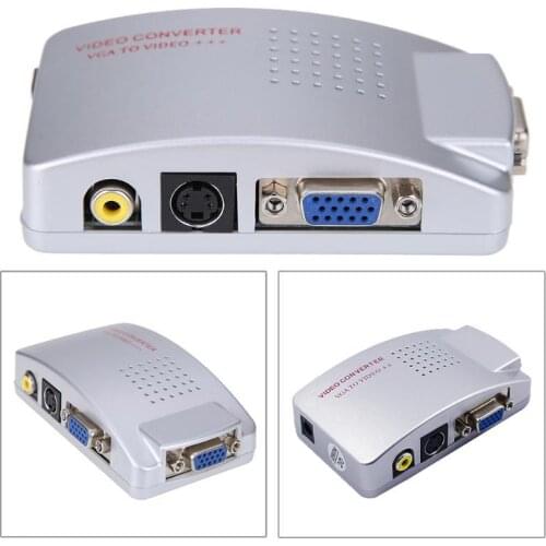 VGA to AV/RCA/CVBS and S-video and VGA Adapter Converter Use to Connect One Notebook to TVS and Monitor