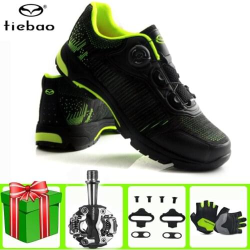 TIEBAO cycling shoes sapatilha ciclismo MTB SPD Pedals leisure men sneakers mountain bike self-locking bicycle riding shoes