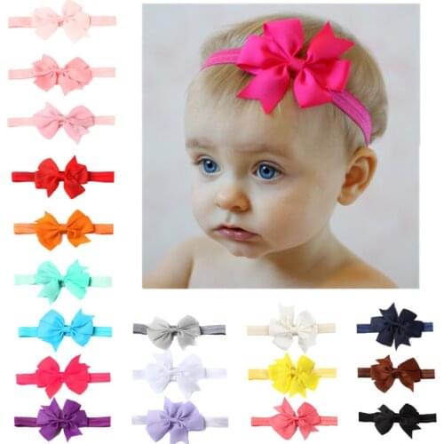 10pcs/lot Ribbon Ribbon Childrens Hairband Swallowtail Bow Elastic Headband Baby Hairband Headdress