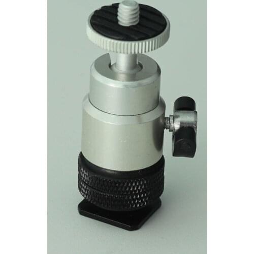 10pcs Mini Ball Head with Hot Shoe Adapter for camera monitor and flash mount