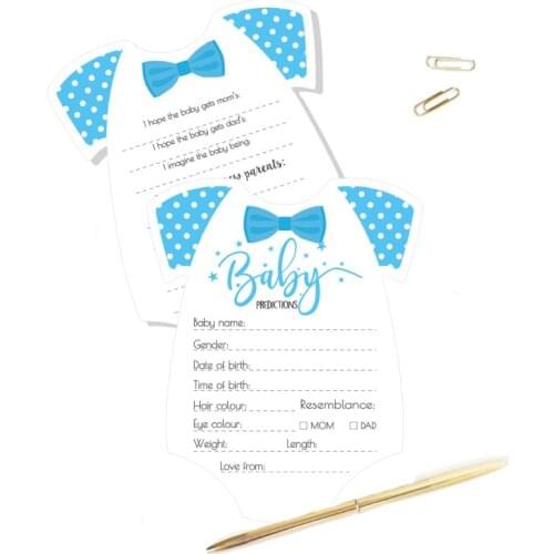 10 Pack Advice and Prediction Cards for Baby Shower Game Gender Neutral Boy or Girl New Parent Message Advice Book