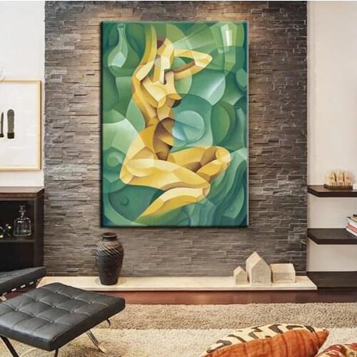 100% Hand-Painted Modern Figures Abstract Oil Painting Living Room Home Decor On Canvas Home Wall Art Pictures For Frameless