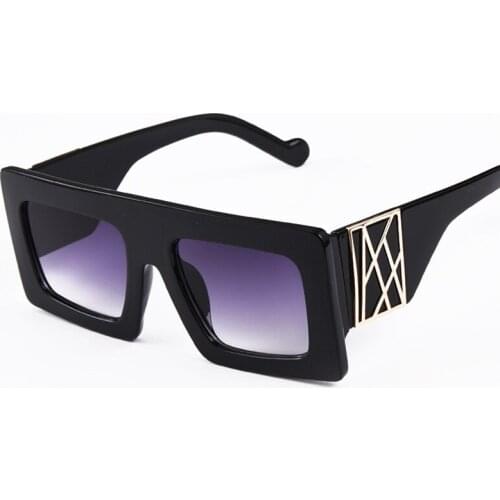 Vintage Square Oversized Sunglasses Women Men Sun Glasses Big Shades Eyeglasses Retro Brand Mirror UV400 Streetwear