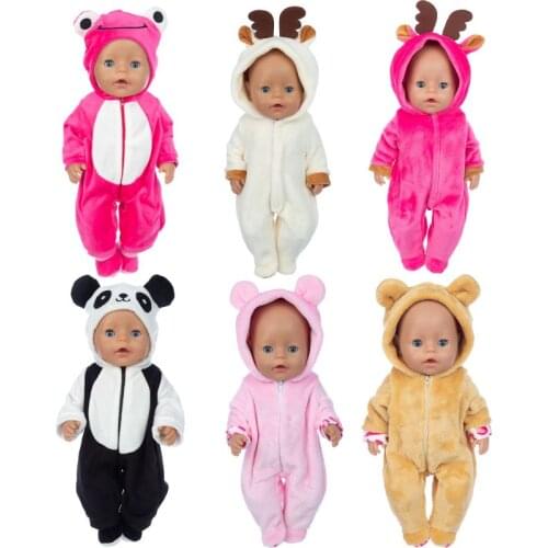 2021 New Animal Jumpsuits Doll Clothes Fit For 18inch/43cm born baby Doll clothes reborn Doll Accessories