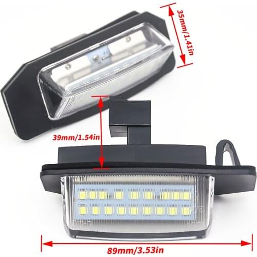 Car LED number License Plate Lights lamps For Mitsubishi OUTLANDER XL(CW) 2006-2012 For Lancer Sportback 2008~2012