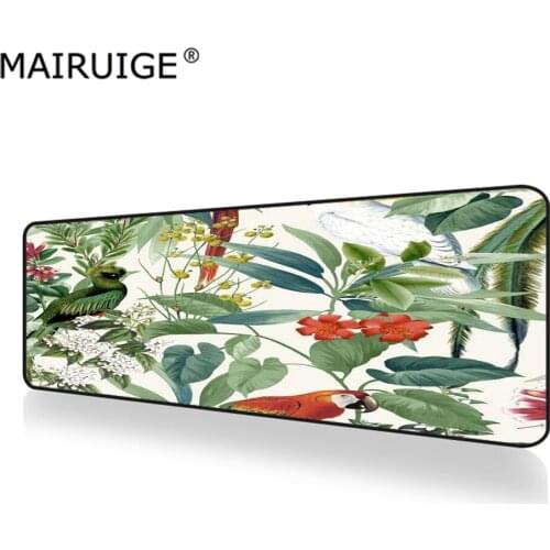 Large Mouse Pad Banana Leaf Tropical Rainforest Mouse Pad XXL Cactus Green Leaf Landscape DIY Custom Desk Mat Mousepad 70x30cm