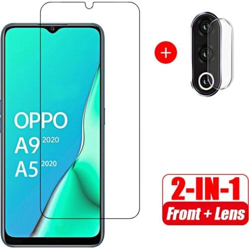 For OPPO A5 2020 Screen Protector A9 2020 Back Camera Lens Tempered Glass for OPPO A9 2020 A5 2020 Protective Film 2 in 1