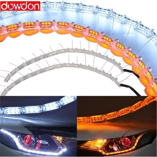 2pcs/lot12V Car Daytime Running Light 16 LEDs Headlight Tear Eye Strip Fog Turn Signal Light