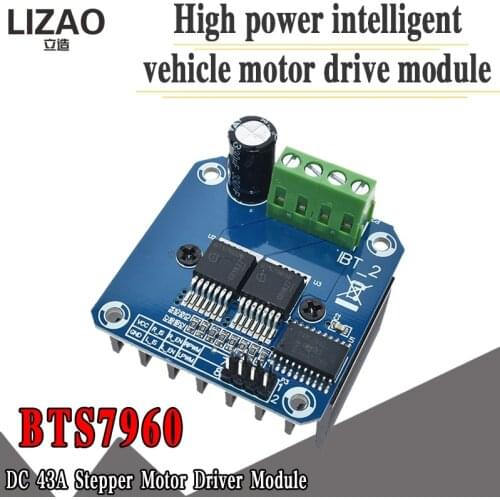 Double BTS7960 43A H-bridge High-power Motor Driver module/ diy smart car Current diagnostic