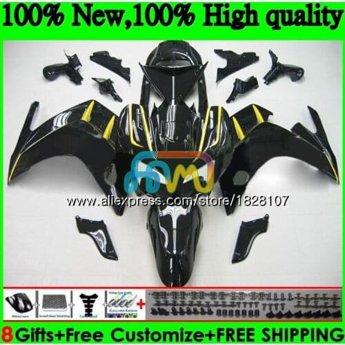 FJR1300A For YAMAHA FJR-1300 FJR1300 Black yellow 01 02 03 05 06 07 119BS.20 FJR 1300 2001 2002 2003 2004 2005 2006 2007 Fairing