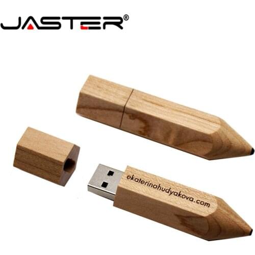 JASTER New wooden Wooden pen formula LOGO customize (1 pcs the above free logo) Flash Drive 32GB/16GB/8GB usb2.0 memory gift
