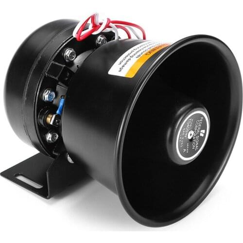 Horn Loud Car Polices Siren + Mic PA Speaker 12V 400W 150dB 9 tones Alarm Warning/Recording Electronic Bell Volume Adjustable
