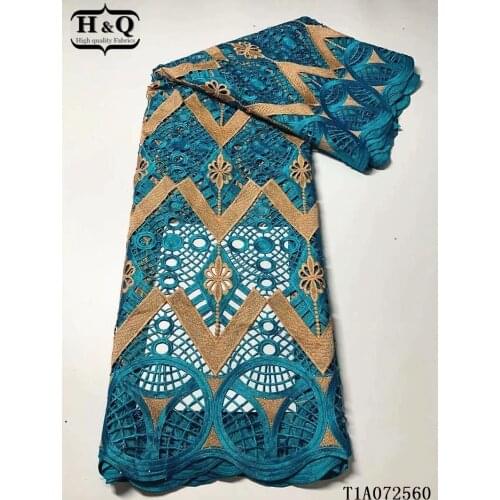 H&Q hollow out design cord lace fabric embroidery with stones guipure laces french 2021 high quality nigerian wedding fabrics