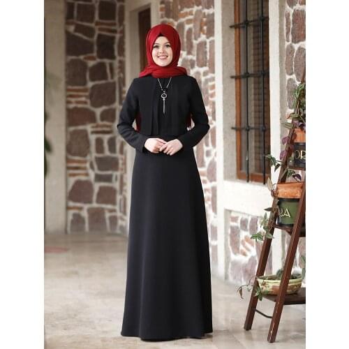 Women Muslim Hijab Dress New Season Crepe Fabric Large Size Made in Turkey Does Not Show Underwear Quality Islamic Clothing