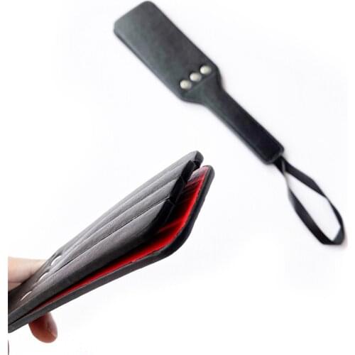 PU Leather Spanking Paddle Slap Flap Clap Pat Beat Whip Lash Strap Adult Fetish Slave Game Sex Toy for Couple Men Women Erotic
