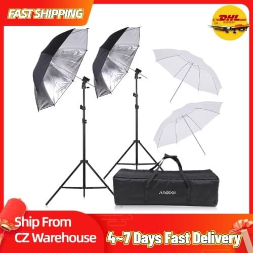 Andoer Soft Umbrella Kit Photography Studio Softbox Kit With Speedlite Shoe Mount for Canon Nikon YONGNUO Neewer Hot Shoe Flash