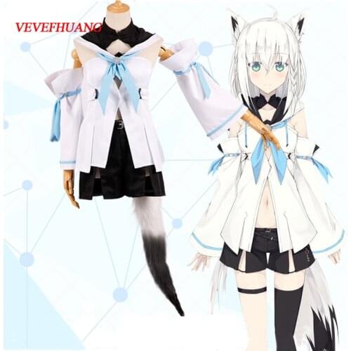 VEVEFHUANG Japanese Anime Blowing snow COS clothing small fox c clothing cosply costume female loli installed Honkai Impact 3rd