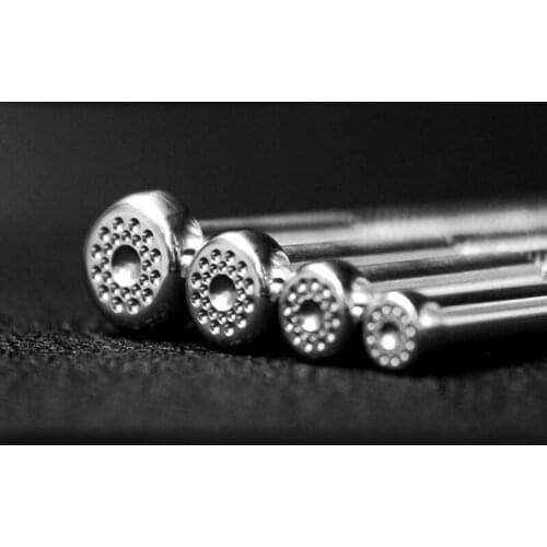 Diy handmade leather leather carving stainless steel advanced printing tool carved carving double row flower heart