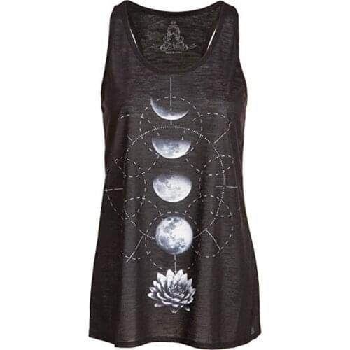 Just A Phase Printed Shirt Moon Phase Top New Arrival Womens Summer Funny Sleeveless T Shirt Lunar Moon Shirts Planet Shirts