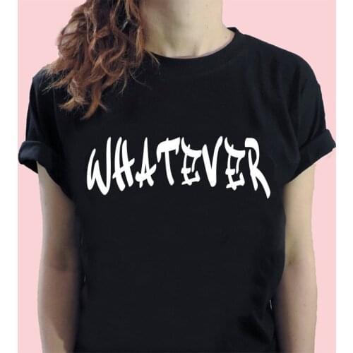 Skuggnas New Arrival Whatever T-shirt Cool Casual Tumblr Vintage Grunge Tee Short Sleeve Fashion Tumblr tshirts Drop ship