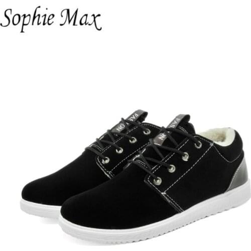 Sophie max new arrival winter plus cashmere mens shoes thickening warm cotton boys shoes 950009